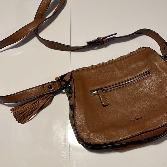 La Diva Handbags - LA DIVA Suede & Leather Crossbody Bag